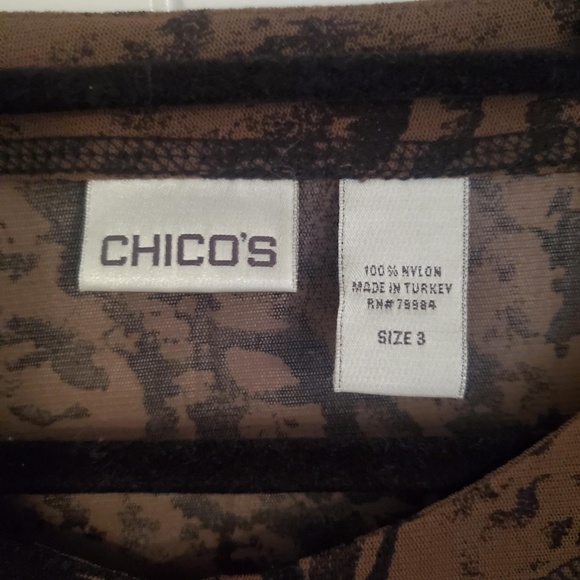 CHICO'S 100% NYLON BUTTON DOWN SHEER SWEATER - SIZE 3 (US L) - Picture 2 of 7